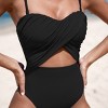 Women's Sweetheart Convertible Straps Cut Out One-Piece Swimsuit - Cupshe - 2 of 4