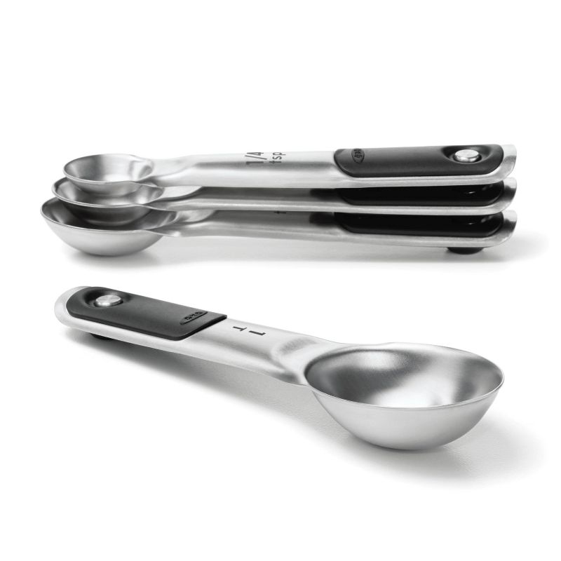 OXO 4pc Stainless Steel Magnetic Measuring Spoons Black, 5 of 6