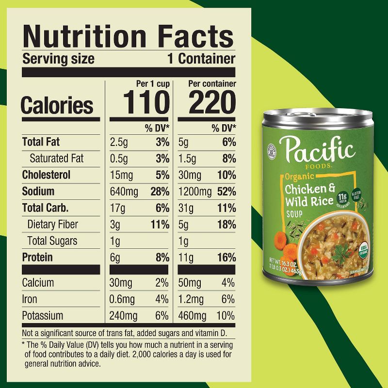 Pacific Foods Organic Gluten Free Chicken &#38; Wild Rice Soup - 16.3oz, 3 of 14