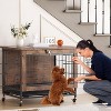 Small Dog Crate Furniture with 2 Doors and Wheels, Heavy Duty Wooden Indoor Dog House Cage for Small and Medium Dogs - 4 of 4