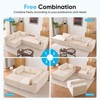 Mjkone 3-Pcs Free Combination Modular Sectional Sofas with Flexible Configuration,Corduroy Compressed L-Shaped Sofa  with Chaise Lounge - 2 of 4