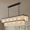 54" Modern Dual-Layer Rectangle Drum Kitchen Island Chandelier - 2 of 4