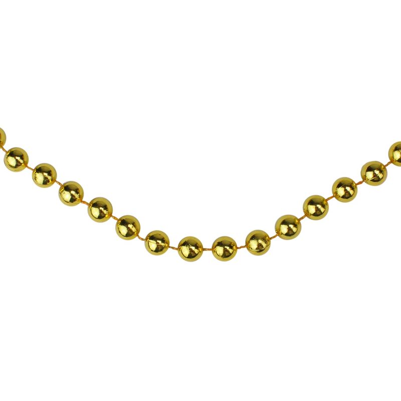 Northlight 33ft x 10mm Shiny Gold Round Beaded Christmas Garland, 1 of 4
