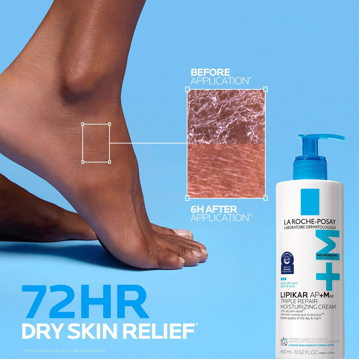 Восстанавливающий крем для тела и лица La Roche Posay Lipikar AP+M, 13.5 fl oz, цвет: Кремовый — фото 7