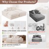 Upholstered Chaise Lounge Ultra-Soft Sleeper Sofa Bed Lazy Single Sofa Leisure Reading Couch with 4 Pillows, No Assembly Required - ModernLuxe - 4 of 4