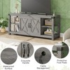 ODK TV Stand for 65'' TV, Farmhouse Entertainment Center with Storage, Modern Media Console Cabinet with Doors, Wooden TV Stand for Living Room - 4 of 4