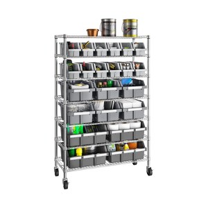 Seville Classics 4-Tier Steel Wire Shelving Unit, 36" W x 14" D x 56.25"H - 1 of 1
