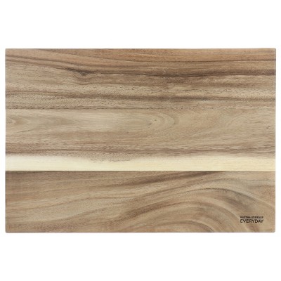 NEW Martha Stewart Acacia Wood Cutting Board Chop & Slide 14 x 9-1/2