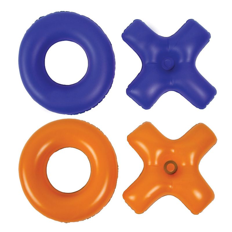 Swimline 48" Orange and Blue Reversible Tic Tac Toe Inflatable Pool Game, 3 of 9