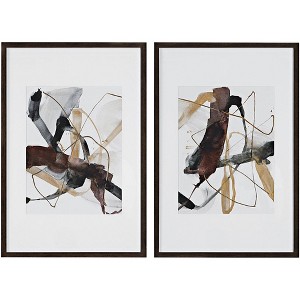 Uttermost Burgundy Interjection 39 1/2"H 2-Piece Framed Wall Art Set - 1 of 1