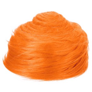 Unique Bargains DIY Crafts Christmas Halloween Gnome Beard Fluffy Plush Faux Fur Ribbon 59" x 2" Orange 1 Pc - 1 of 4