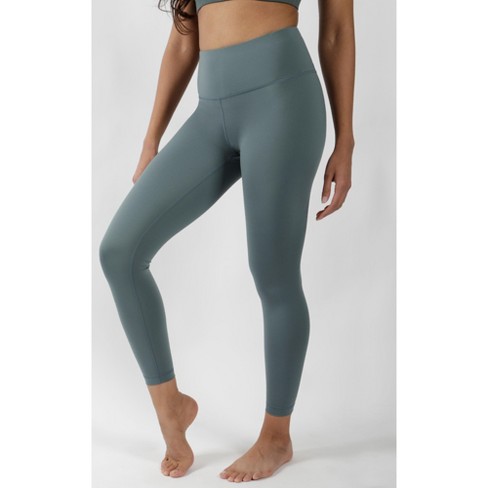 Yogalicious Womens Lux Ultra Soft High Waist Squat Proof Ankle Legging -  Pacific - X Small : Target