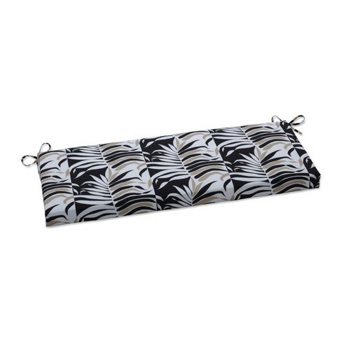 45 X 18 Outdoor Indoor Bench Cushion Palm Stripe Black Tan Pillow Perfect Target