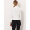 INSPIRE CHIC Women's Open Front Office Long Sleeve Lightweight Printed Floral Crop Suit Blazer - 4 of 4
