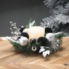 15"H Sullivans Black Ball Pine Christmas Mini Wreath, Multicolored - 3 of 3