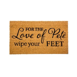 28" x 16" Nature Coir Mat, Love of Pete - 1 of 4