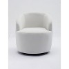 CAVINAS Accent Chair Small Barrel Chair Teddy Fabric Upholstered Armchair with Back Single Sofa Chair, Accent Chair for Small Spaces - 4 of 4