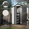 YARDSIGHT 8*6 FT Outdoor Storage Shed with Floor and Double Doors for Garden Patio Furniture and Tools,Gray/White - 4 of 4