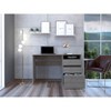 NicBex Home Office Desk 47.4" W Modern Writing Desk with 3 Storage Drawers, 1 Open Shelf and Wooden Frame for Office, Study, Living Room - 2 of 4