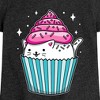 Girls' - Instant Message - Kawaii Cat Cupcake With Sprinkles Fitted Short Sleeve Graphic T-Shirt - 2 of 4