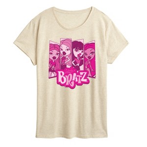 Women's - Bratz - Pink Dolls with Logo Short Sleeve Graphic T-Shirt - 1 of 4