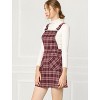 Allegra K Women's Causal Adjustable Strap Above Knee Suspender Skirts - 4 of 4