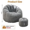 Hooseng Bean Bag Chair, Upholstered Bean Bag Sofa with Back and Footstool, Lazy Sofa， Memory Foam Stuffed Lazy Sofa - 3 of 4