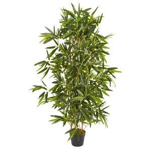 Nearly Natural 4-ft Bamboo Artificial Tree (Real Touch) UV Resistant (Indoor/Outdoor) - 1 of 2