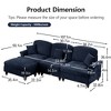 L-Shaped Sectional Sofa with Flared Arms, Skirt & Ottoman - 2 of 4