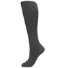 Memoi Women's Opaque Pin Ribbed Cotton Sweater Tights Dark Gray Heather L-XL - image 4 of 4