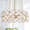 LNC Eternal 3-Lights 15" Modern Drum Small Chandelier, Matte Gold with Facted Crystal - 2 of 4