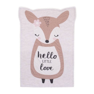 Little Love By Nojo Daisy The Deer Knit Shaped Baby Blanket - Hello Little Love