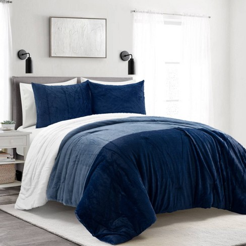 Dark deals blue coverlet