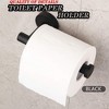 Itopfox Modern Matte Black Bathroom Hardware Set 3 Piece SUS304 Stainless Steel Toilet Paper Holder and 2 Towel Hooks Wall Mounted - 4 of 4