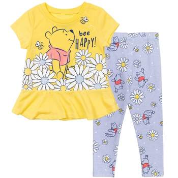 Disney Vampirina Raya and the Last Dragon Princess Lion King Winnie the Pooh Girls T-Shirt and Leggings Outfit Set Toddler