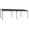 vidaXL Garden Sunshade Awning - Anthracite, Polyester Canopy, Powder-Coated Steel Frame, 236.2"x118.1"x100.4" for Patio and Backyard Shade - 2 of 4