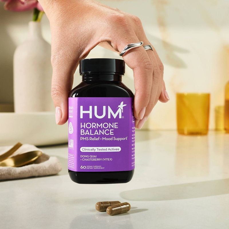 HUM Nutrition Hormone Balance for PMS Relief &#38; Mood Support Vegan Capsules - 60ct, 5 of 10
