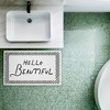 Stupell Industries Hello Beautiful Greeting Printed Plush Bath Mat And Bath Rug, Design By Lettered And Lined, 18"X30" - 3 of 4