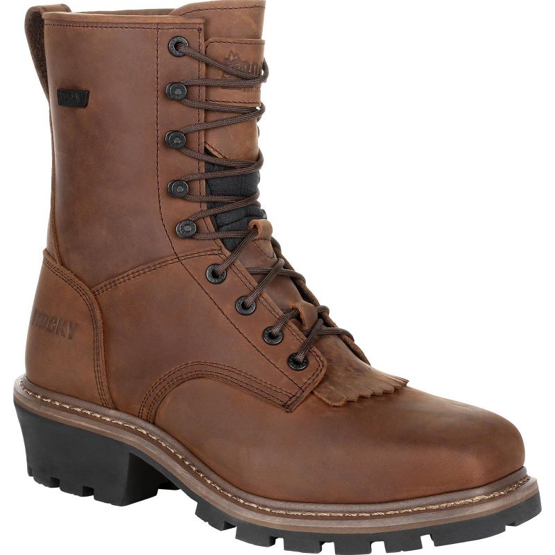 Men's Rocky Square Toe Logger Composite Toe Waterproof Work Boot, 1 of 9