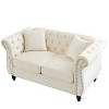 NicBex 58/80 Inch Loveseat,Modern Chesterfield Velvet Loveseat Sofa with Nailhead,Upholstered 2-Seater Couch for Living Room,Bedroom,Lounge - 4 of 4