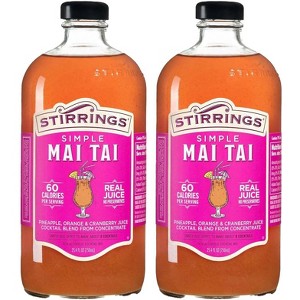 Stirrings Simple Mai Tai Cocktail Mix 750ml Bottles - Real Juice No Preservatives - 60 Calories - Drink Mixer - 1 of 4