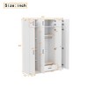 NicBex 80.80"H Armoire Wardrobe Closet Storage Cabinet with 4 Doors & Shelves & Drawer for Bedroom - 3 of 4
