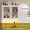 Coffee Bar Cabinet With Power Outlets LED Lights, Tall Buffet Cabinet With Glass Rack, Freestanding Home Liquor Bar Cabinet For Living Room - 3 of 4