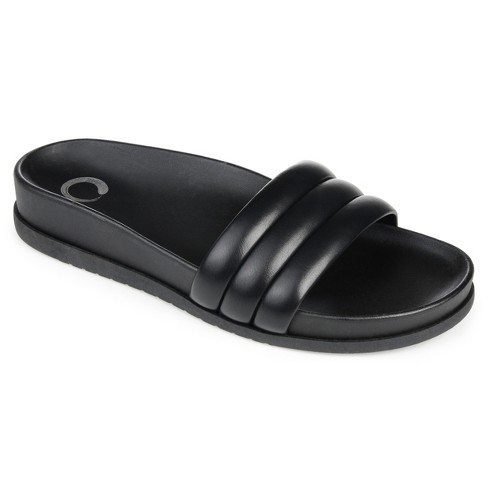 Brinley Co. Womens Slip On Pool Slide Black 7.5 : Target