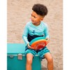 Deux par Deux Boy Printed Boardshorts Blue Wave and Black - 2 of 4