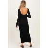 Pinkblush Black Scoop Back Long Sleeve Maternity Maxi Dress - 4 of 4