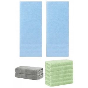 REGALWOVEN Striped Soft Absorbent Bathroom Cotton Towel Set 3 Pcs - 1 of 4