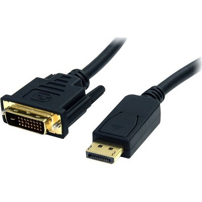 4XEM 10FT DisplayPort To DVI-D Dual Link M/M Cable - 10 ft DisplayPort/DVI Video Cable for Video Device, Monitor, TV, Projector