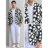 Lars Amadeus Men's Slim Fit One Button Prom Floral Print Blazer Jacket - 4 of 4