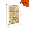 72" Metal Privacy Screen Freestanding Room Divider Decorative Fence Panel, Weatherproof Patio Privacy Fence for Garden Balcony Home Indoor, Wood - 4 of 4